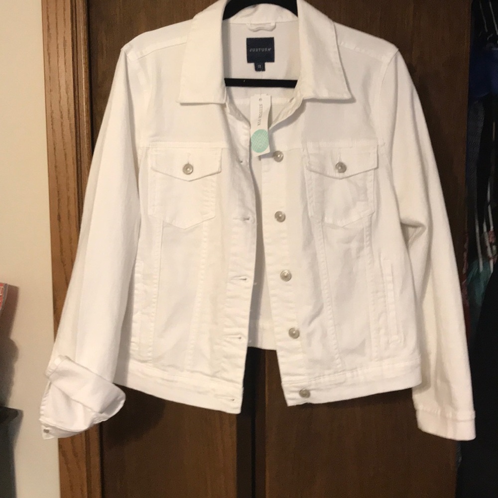 White jean jacket